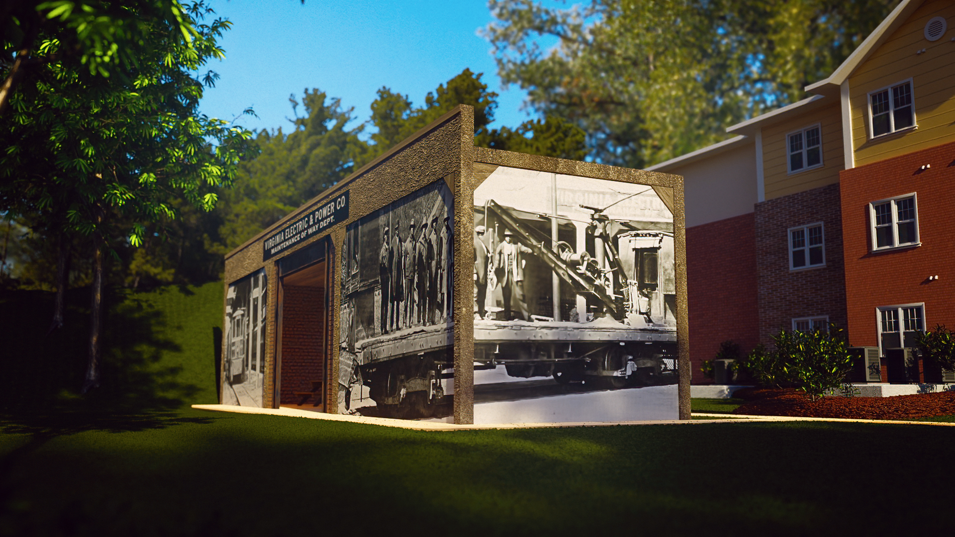 A Richmond building wall before mural work begins